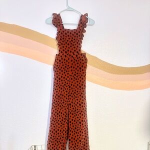 Hanna Andersson Red and Black Polka Dot Overalls